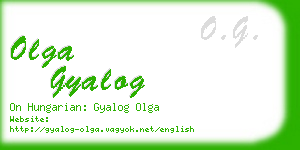 olga gyalog business card